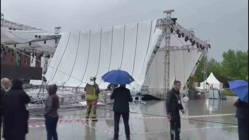 TOBB’da platform şiddetli yağmur sebebiyle çöktü
