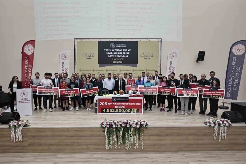 Denizli’de 228 spor kulübüne 4 milyon 897 bin 500 TL maddi destek
