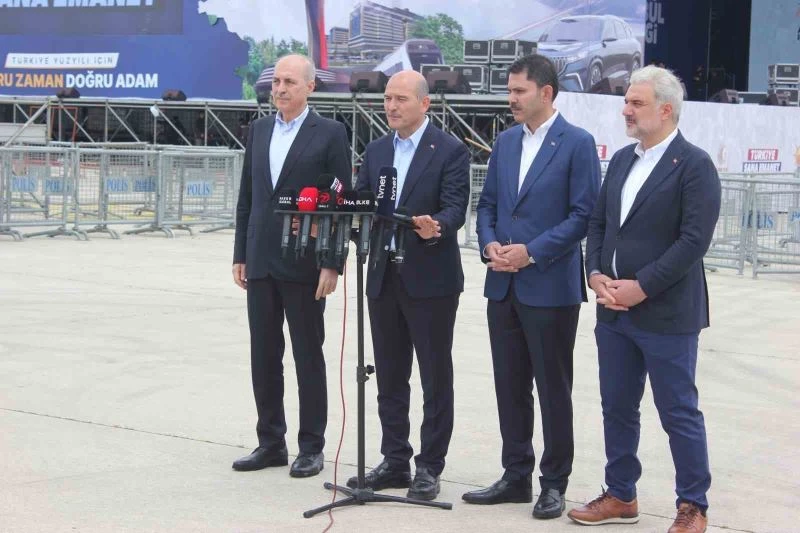 Bakanlar Soylu ve Kurum’dan miting öncesi açıklamalar: 