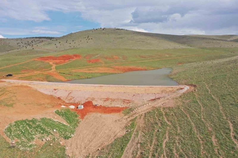 Hüyük’te HİS göleti yağışlarla suyla doldu
