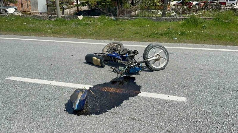 83 yaşındaki motosiklet sürücüsünün öldüğü kaza güvenlik kamerasında
