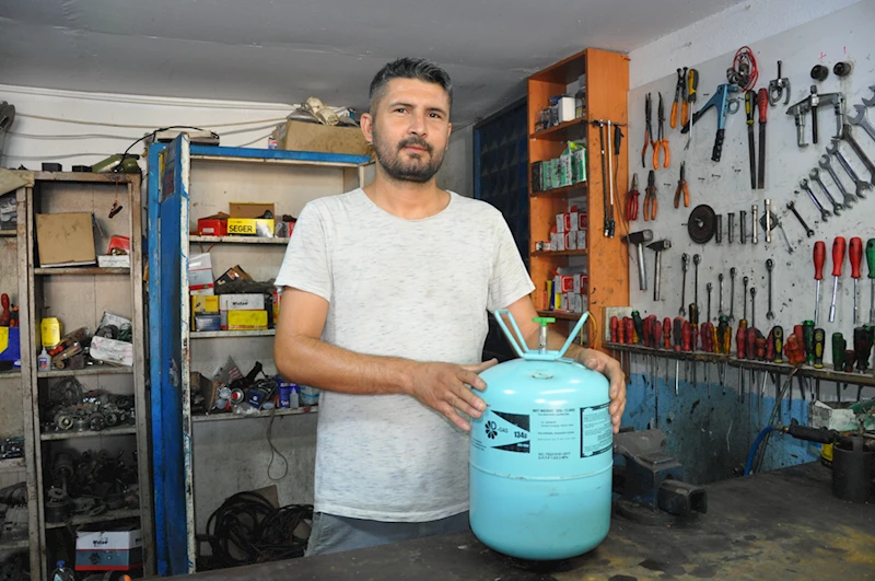 Kumbaraya dönüştürdüğü klima gazı tüpünde 2 yılda 19 bin 750 lira biriktirdi