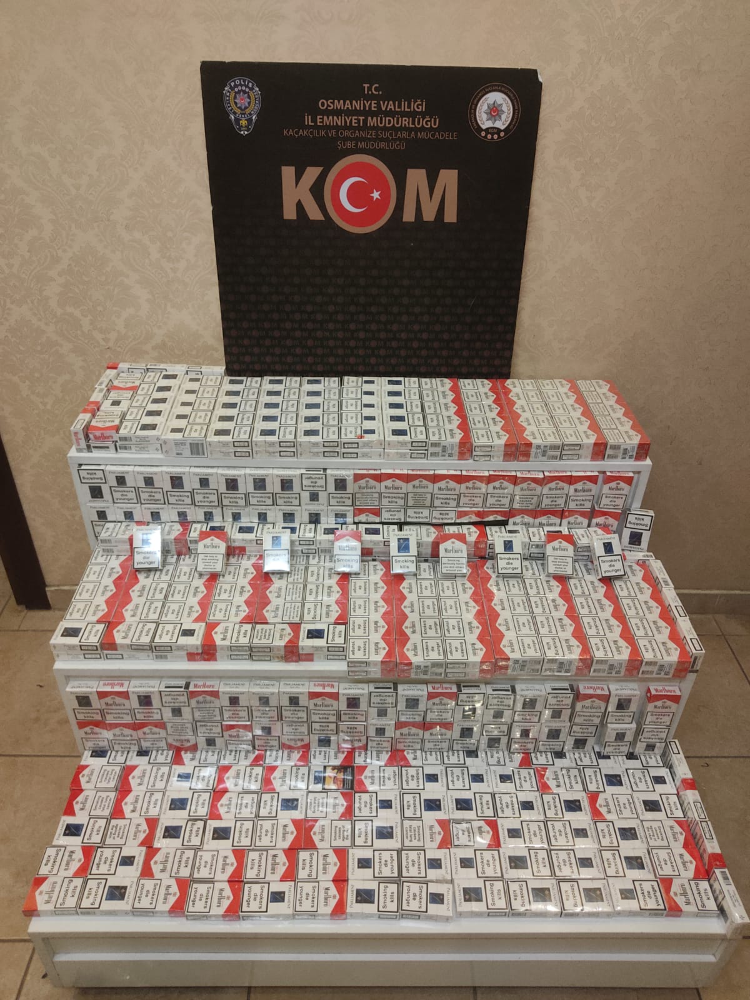 Osmaniye’de 1080 paket gümrük kaçağı sigara ve 25 cep telefonu ele geçirildi