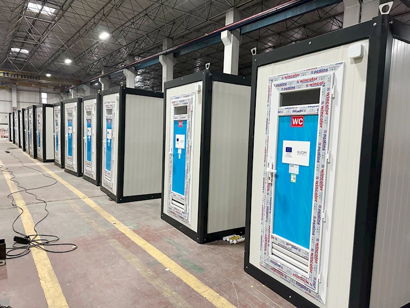 Karmod Kabin deprem bölgesine mobil tuvalet üretmeyi sürdürüyor