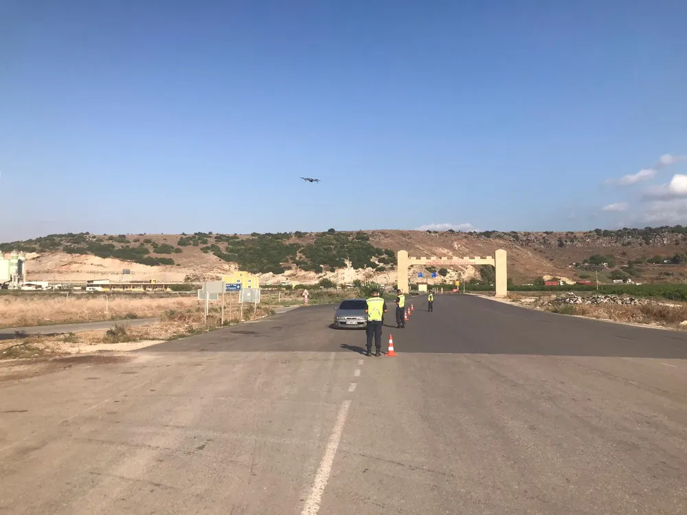 Jandarmadan dronlu trafik denetimi 