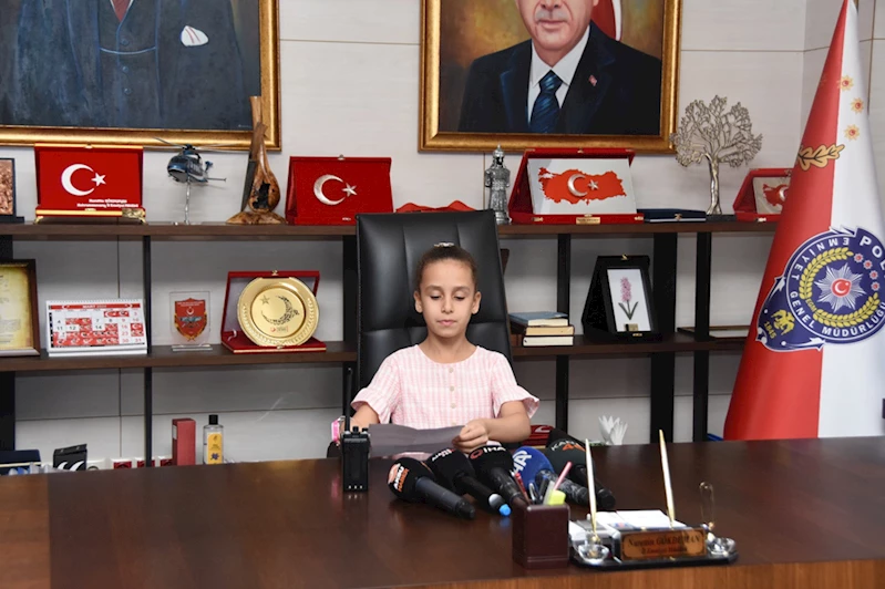 Kahramanmaraş Emniyet Müdürü Gökduman, makamını ortaokul öğrencisine devretti