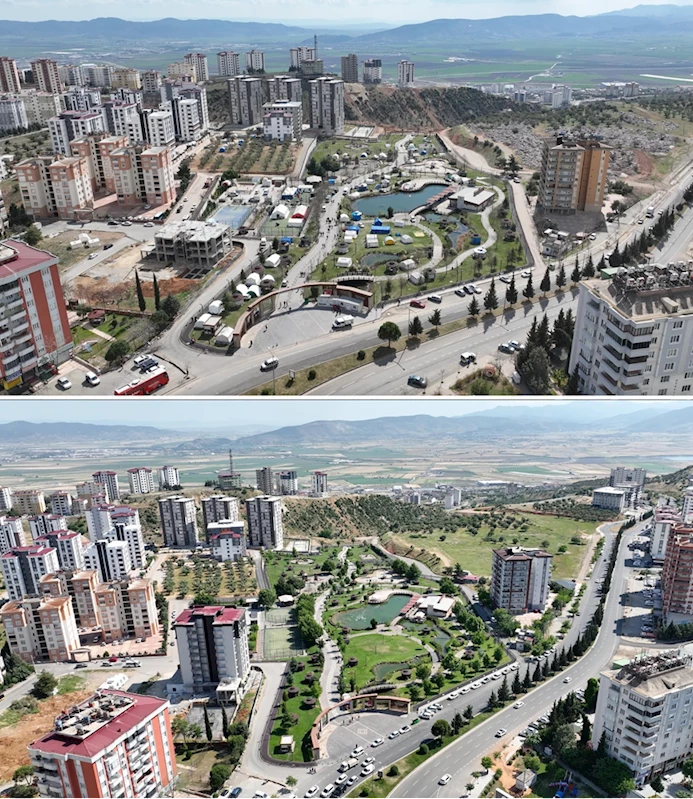 20 bin afetzedeye barınma imkanı sunan park ve bahçelerde depremin izleri siliniyor