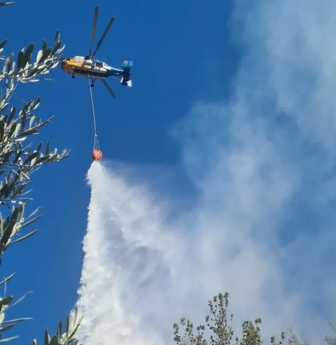 Osmaniye’de orman yangınına havadan ve karadan müdahale