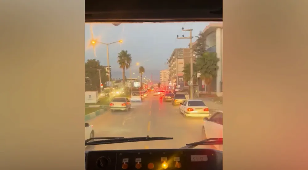 Osmaniye’de duyarlı sürücüler itfaiyeye koridor oluşturdu