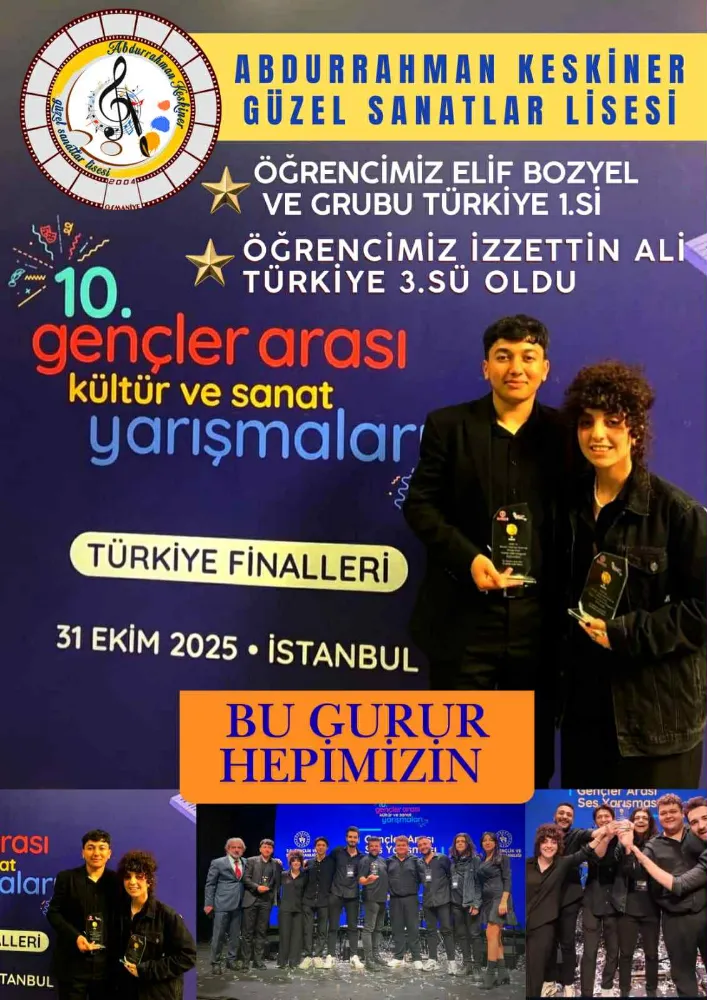 Osmaniye Abdurrahman Keskiner Güzel Sanatlar Lisesi Başarılar Elde Etmeye Devam Ediyor