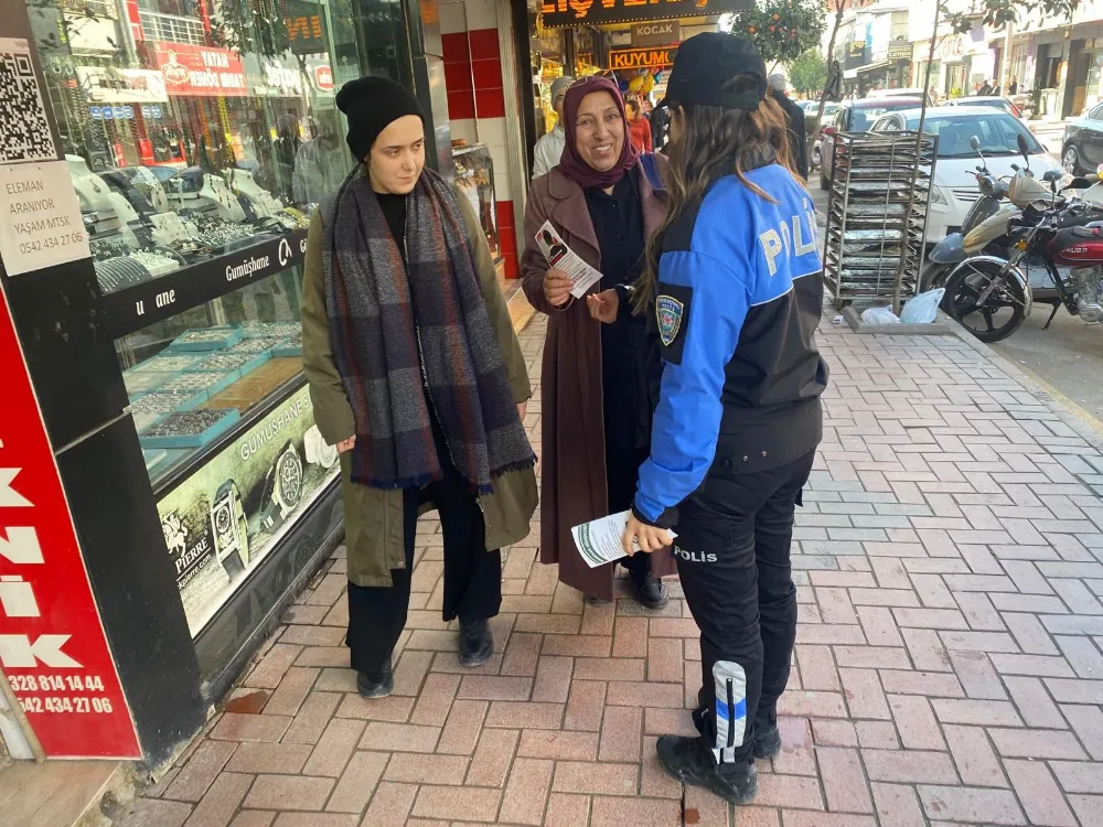 Osmaniye’de polisten dolandırıcılığa karşı broşürlü uyarı