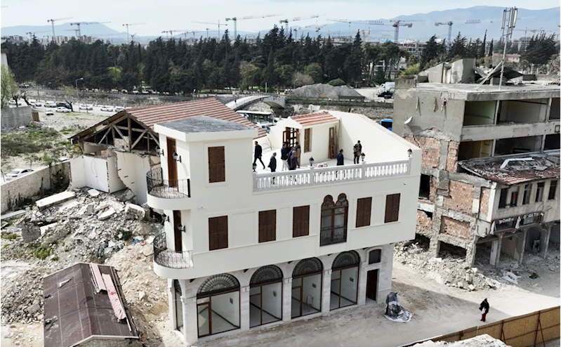 Depremde yıkılan Hatay Edebiyat Müze Kütüphanesinin yeniden inşasında sona yaklaşıldı