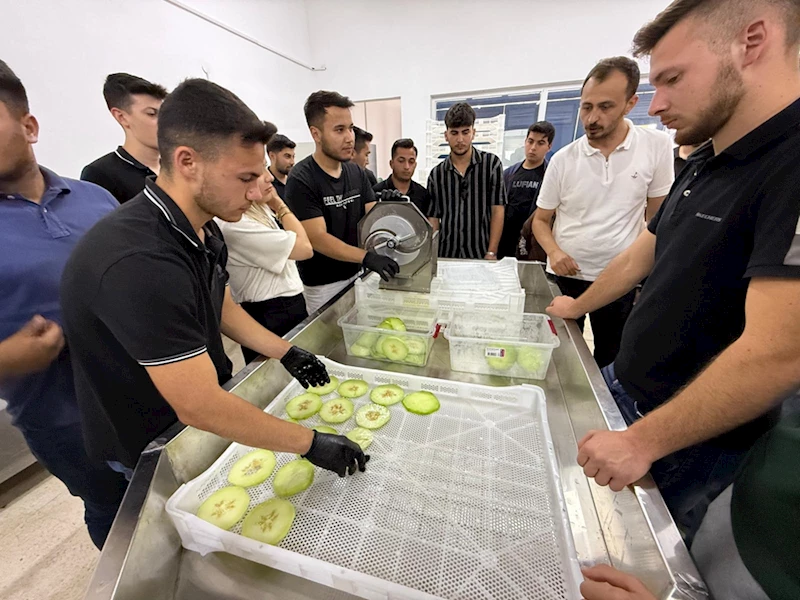 Kumluca MYO öğrencileri, yaş sebze ve meyve kurutma tesisini inceledi