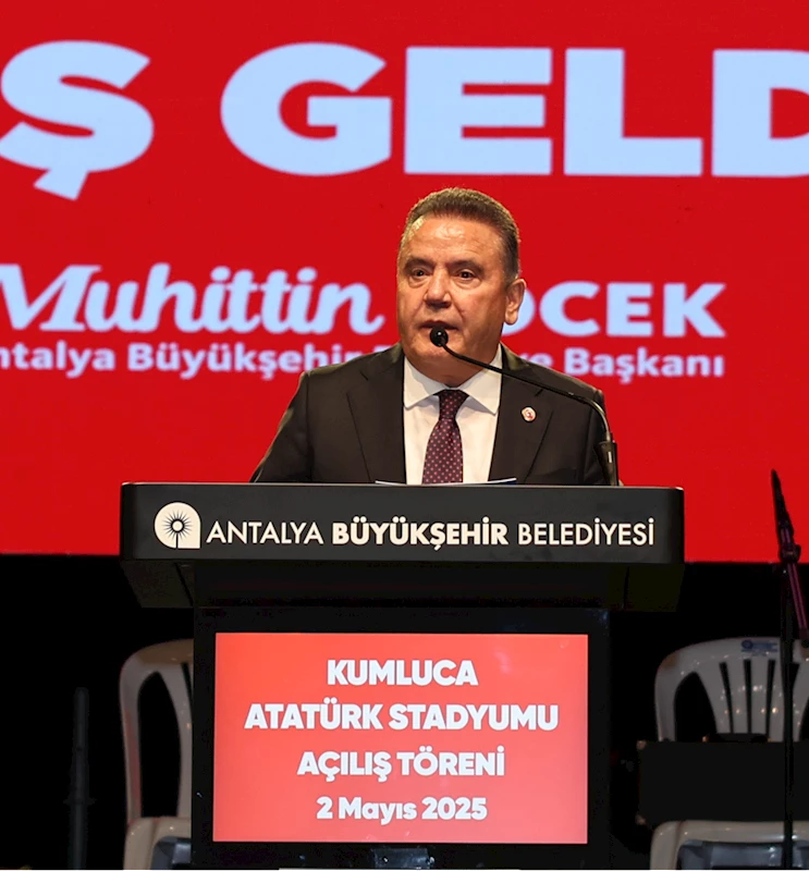 Kumluca Atatürk stadyumu törenle açıldı