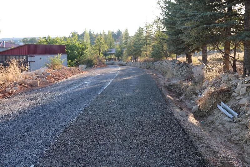 Gülnar Belediyesi Bardat Yaylası yolunda asfaltlama çalışması yaptı 