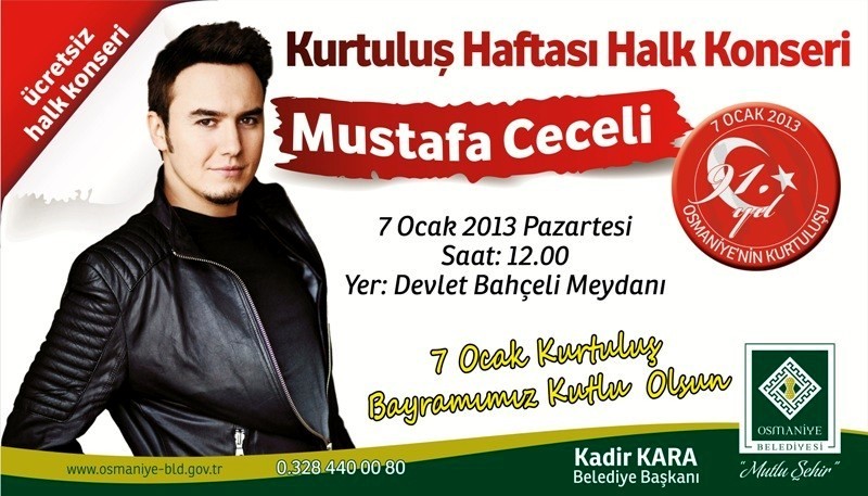 Osmaniye Mustafa Ceceli Konseri İle Coşacak