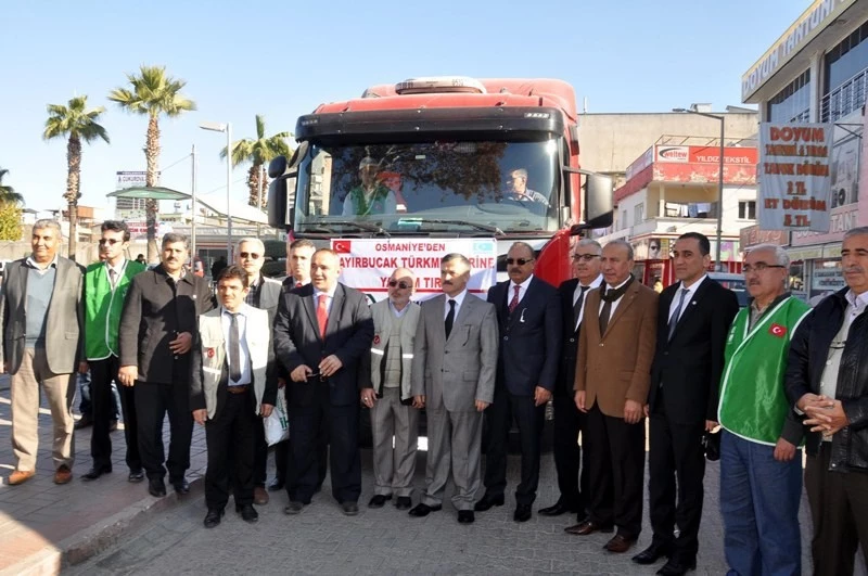 Osmaniye`den, Bayırbucak Türkmenlerine 25 Ton un yardımı