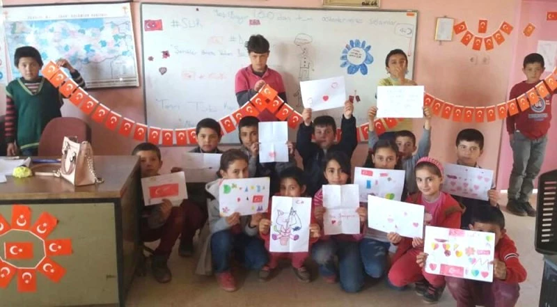 Düziçili öğrecilerden mehmetçiğe anlamlı hediye