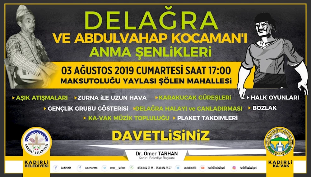 Delağra ve Kocaman`ı Anma Şenliklerine Davetlisiniz
