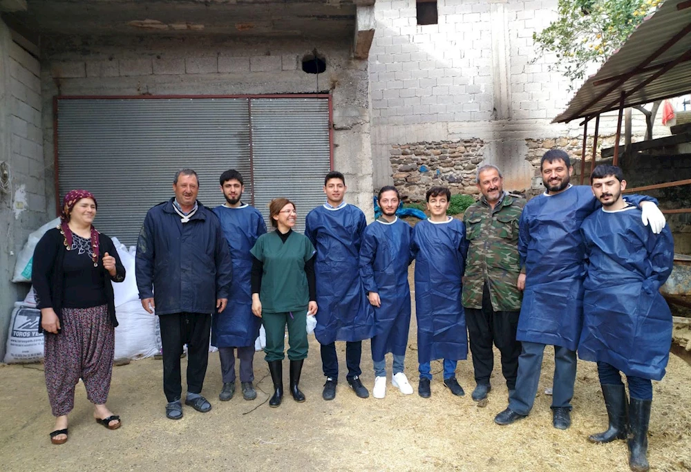 Veteriner adayları, hayvanlarda sağlık taraması yaptı